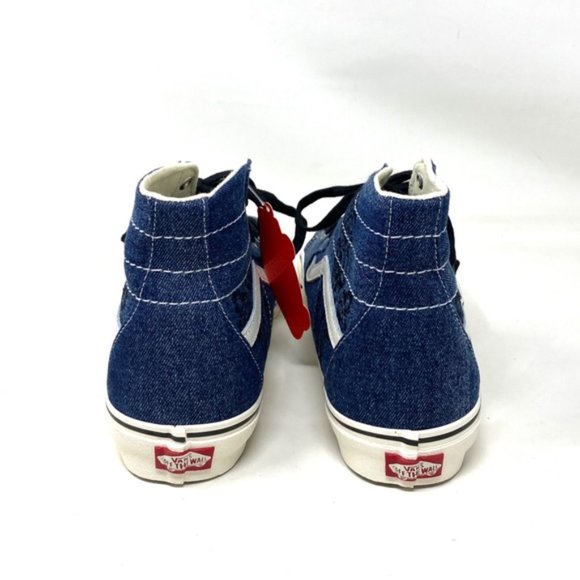 VANS Sk8-Hi Tapered High Top Denim Navy Canvas Men’s Sneakers Skate VN0A5KRUNAV - Picture 3 of 9